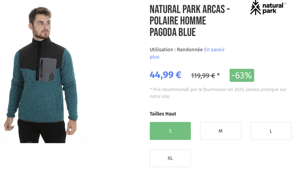 NATURAL PARK ARCAS - POLAIRE HOMME PAGODA BLUE