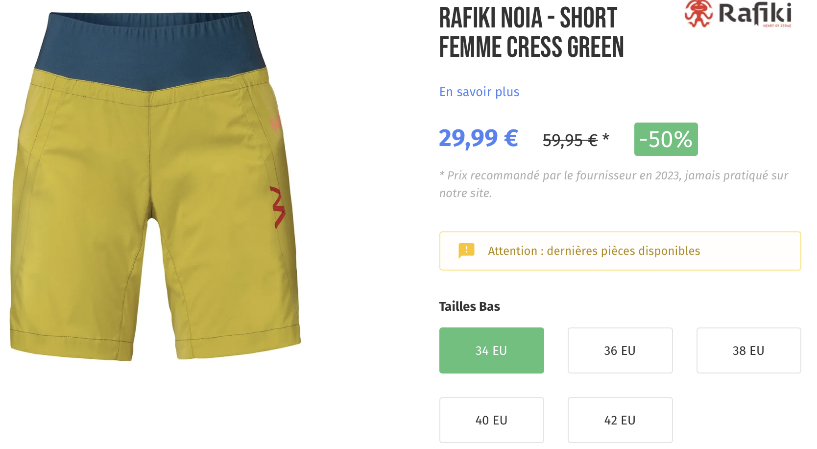 RAFIKI NOIA - SHORT FEMME CRESS GREEN