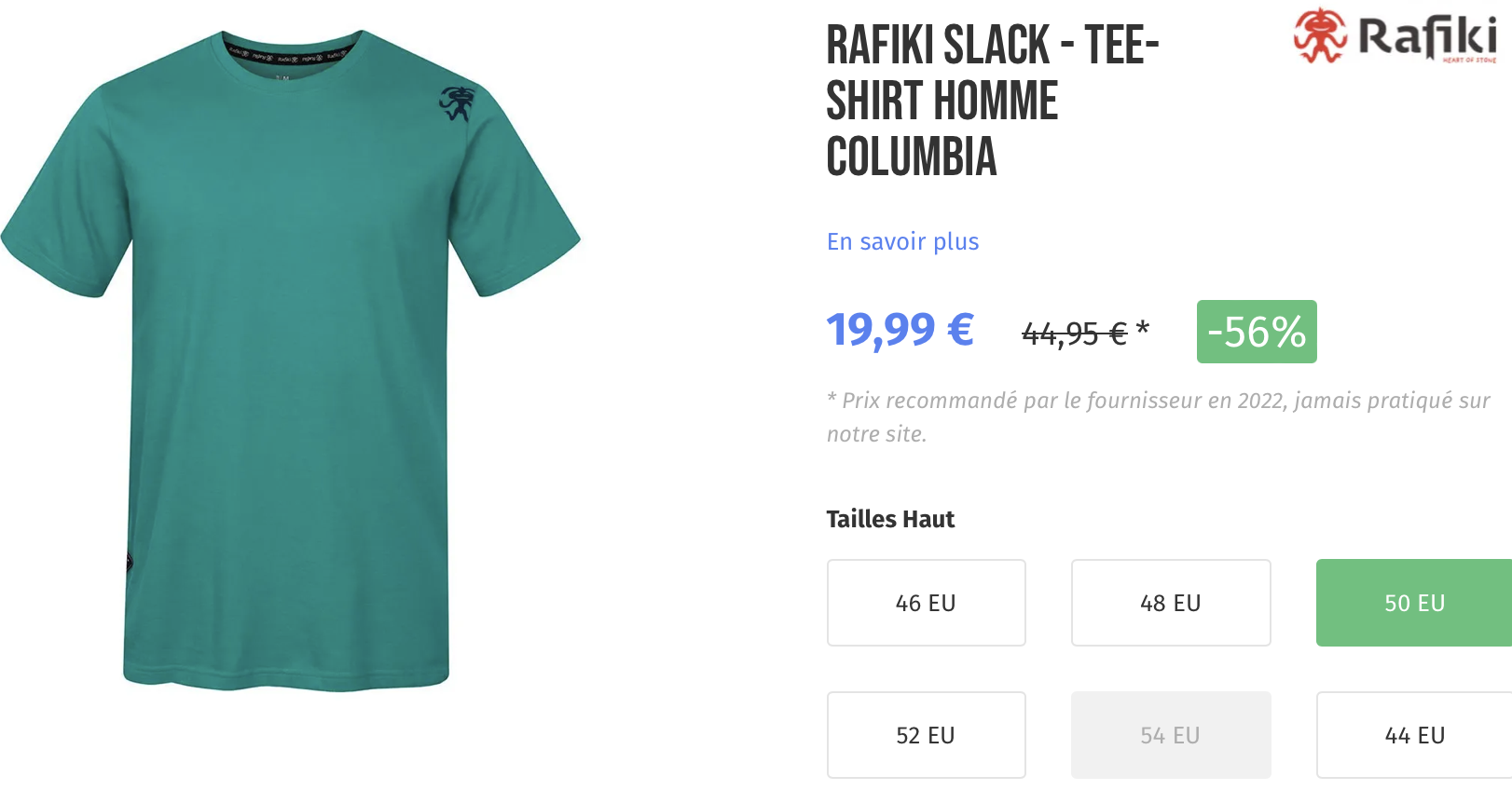 RAFIKI SLACK - TEE-SHIRT HOMME COLUMBIA