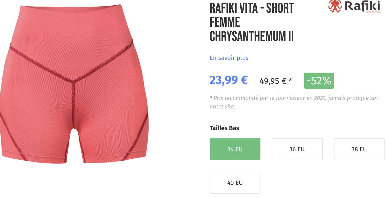 RAFIKI VITA - SHORT FEMME CHRYSANTHEMUM II