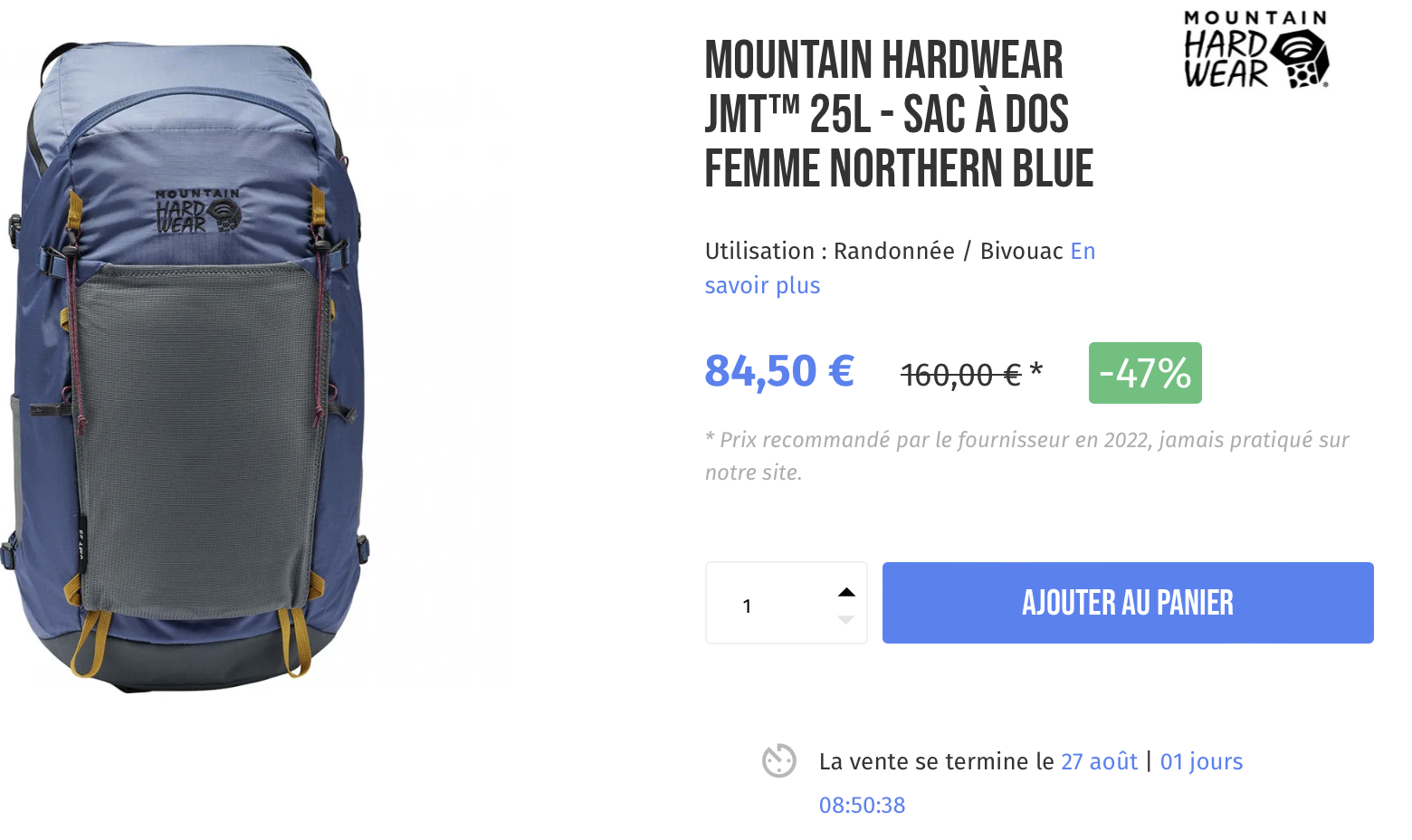 MOUNTAIN HARDWEAR JMT™ 25L - SAC À DOS FEMME NORTHERN BLUE