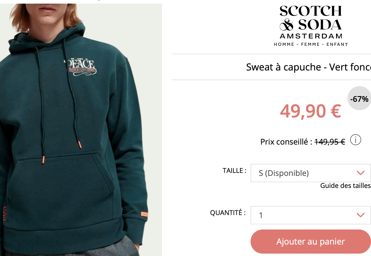 Sweat à capuche - Vert foncé