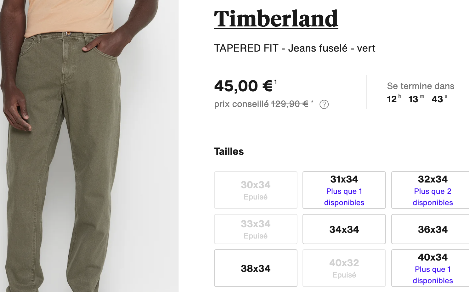 TAPERED FIT - Jeans fuselé - vert