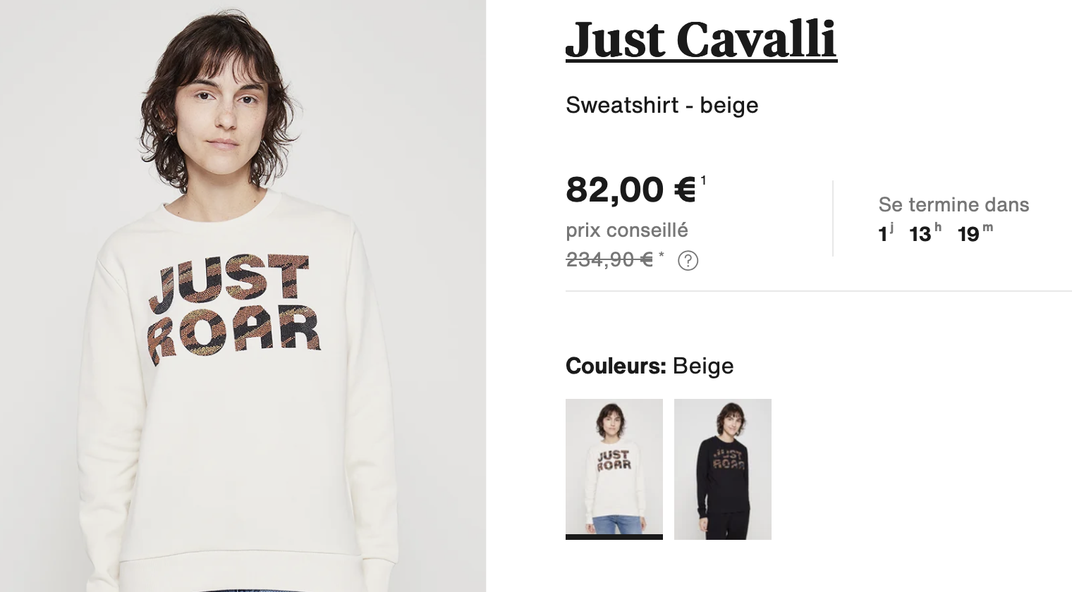 Just Cavalli Sweatshirt - beige