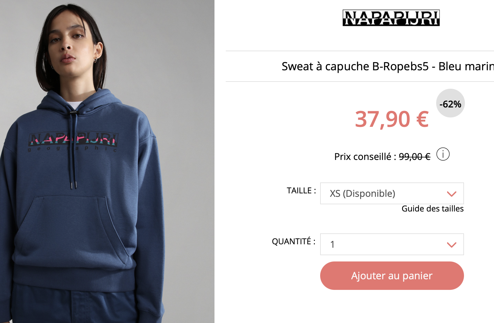 Napapijri Sweat à capuche B-Ropebs5 - Bleu marine