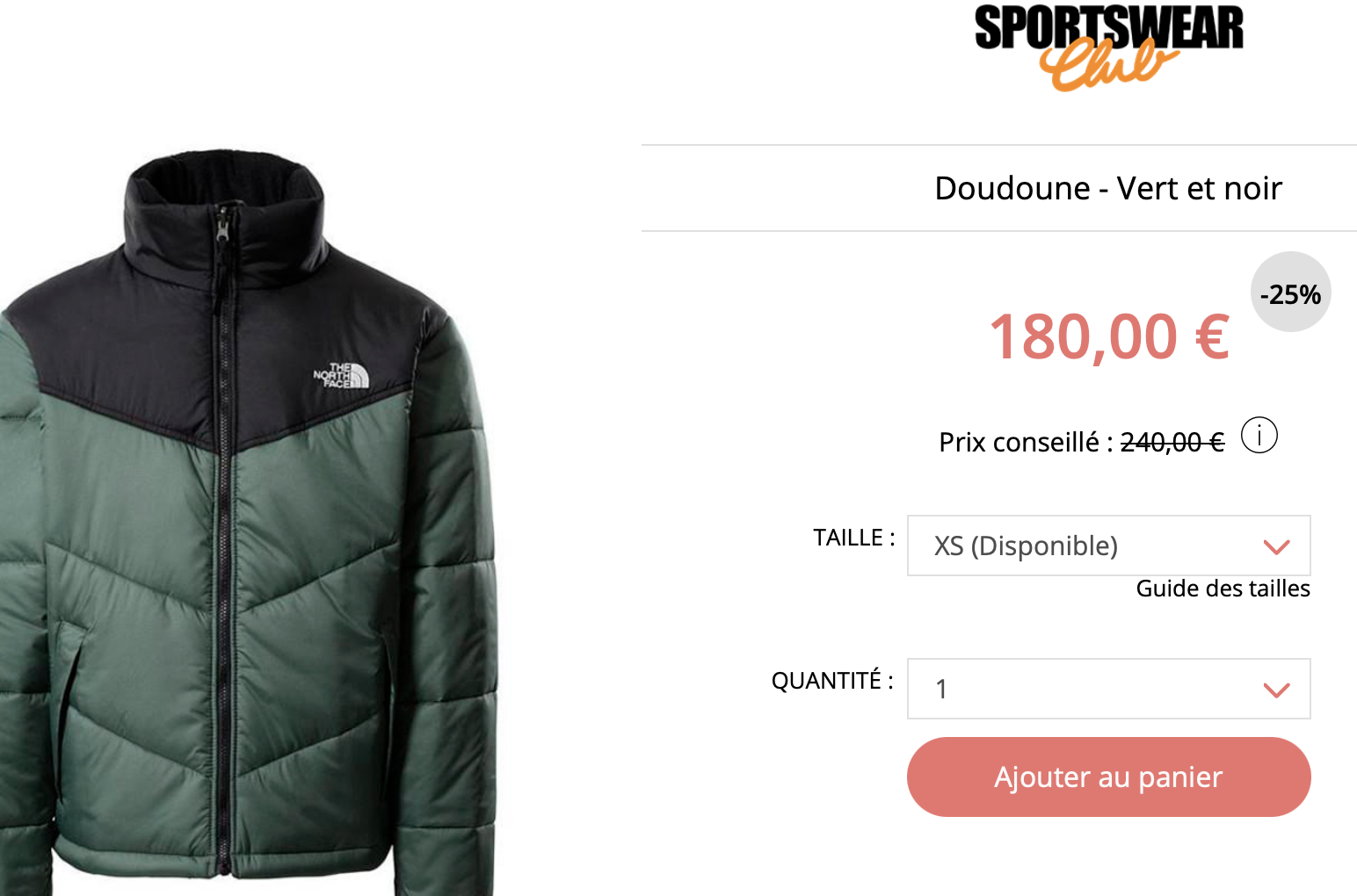 the north face Doudoune - Vert et noir