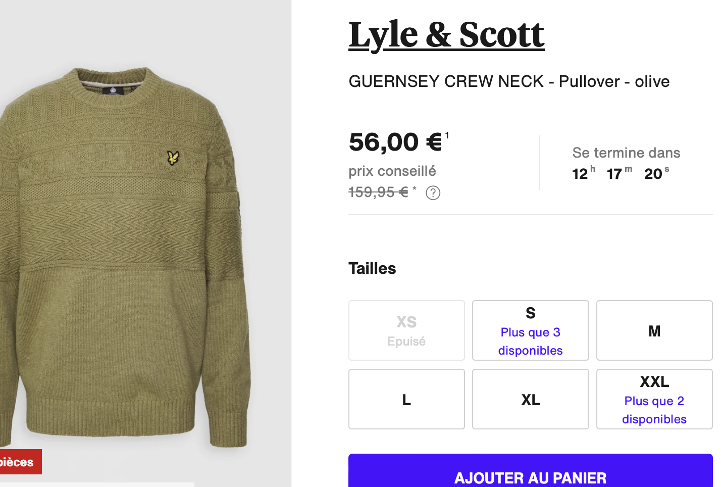 lyle&scott GUERNSEY CREW NECK - Pullover - olive