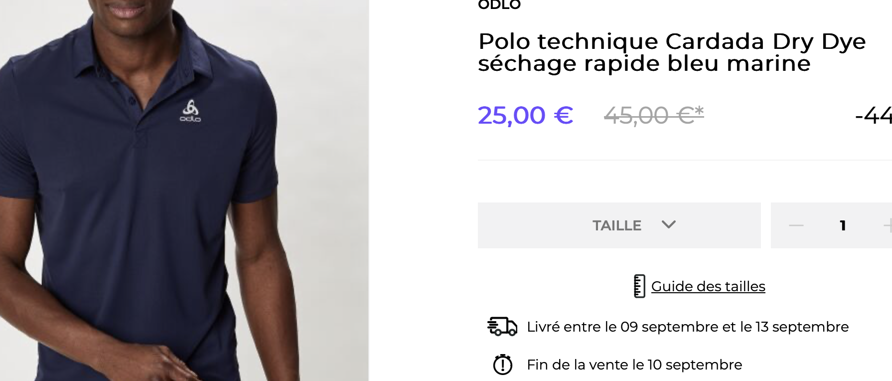 odlo polo technique bleu marine