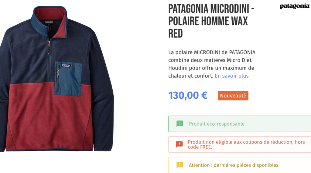 PATAGONIA MICRODINI - POLAIRE HOMME WAX RED