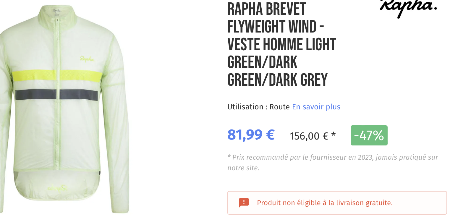 RAPHA BREVET FLYWEIGHT WIND - VESTE HOMME LIGHT GREEN/DARK GREEN/DARK GREY