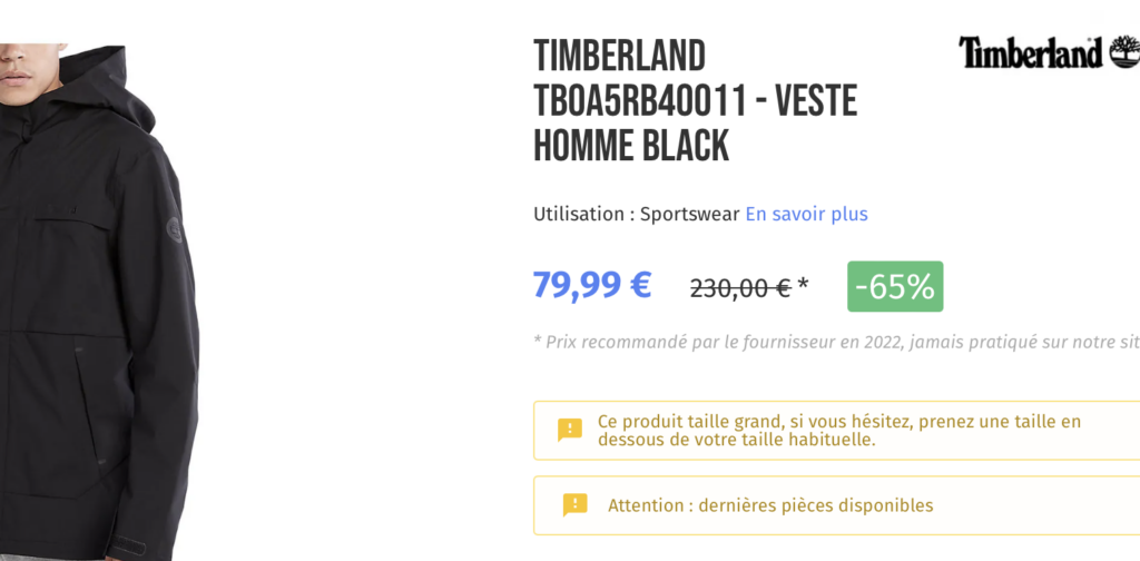 TIMBERLAND TB0A5RB40011 - VESTE HOMME BLACK