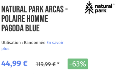 NATURAL PARK ARCAS – POLAIRE HOMME PAGODA BLUE