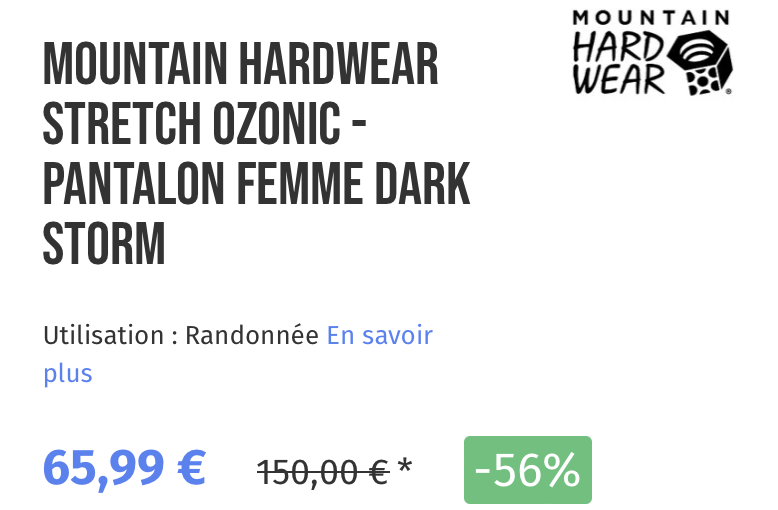 PANTALON FEMME DARK STORM