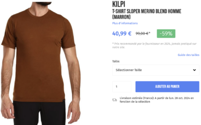 Kilpi T-Shirt Sloper Merino par eva personal shopper