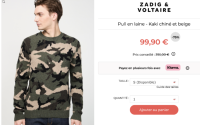 zadig & voltaire Pull kaki par eva personal shopper