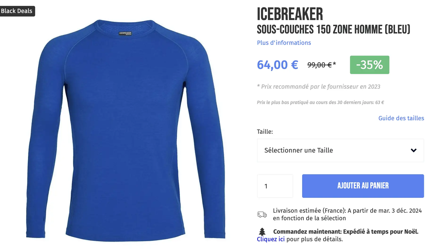 Icebreaker Sous-couches 150 Zone Homme