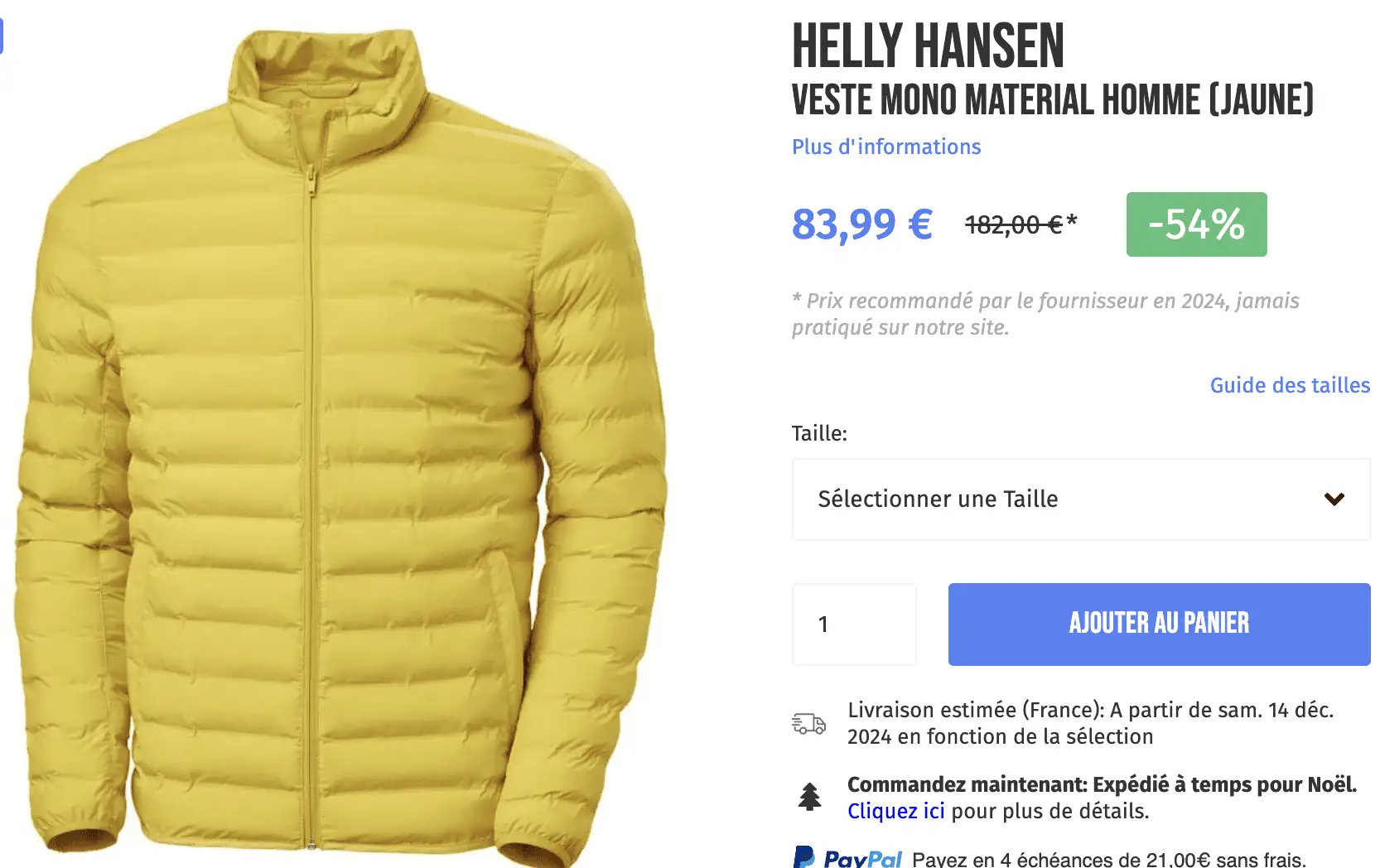 Helly Hansen Veste Mono Material privatesportshop black days