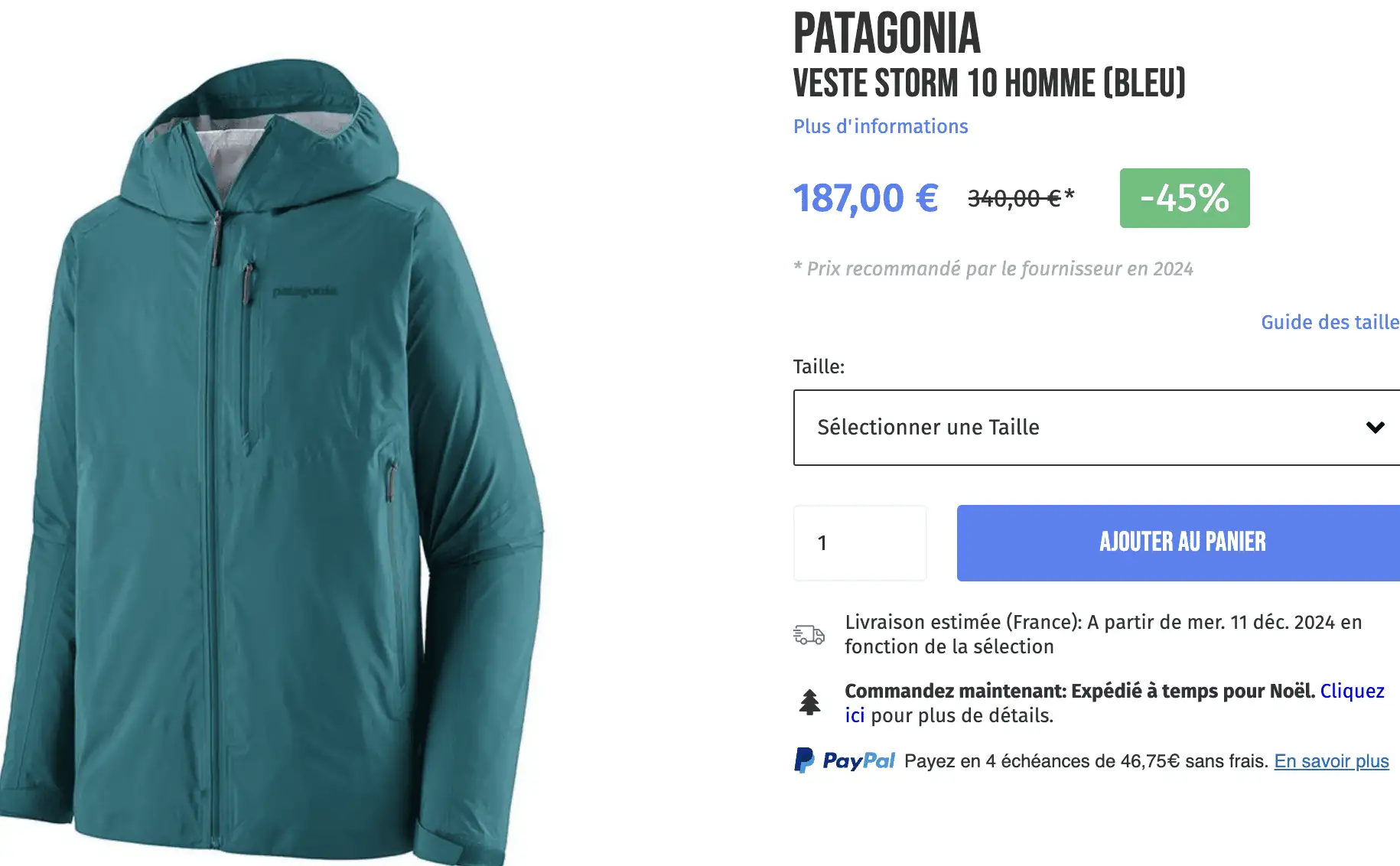 Patagonia Veste Storm privatesportshop black days