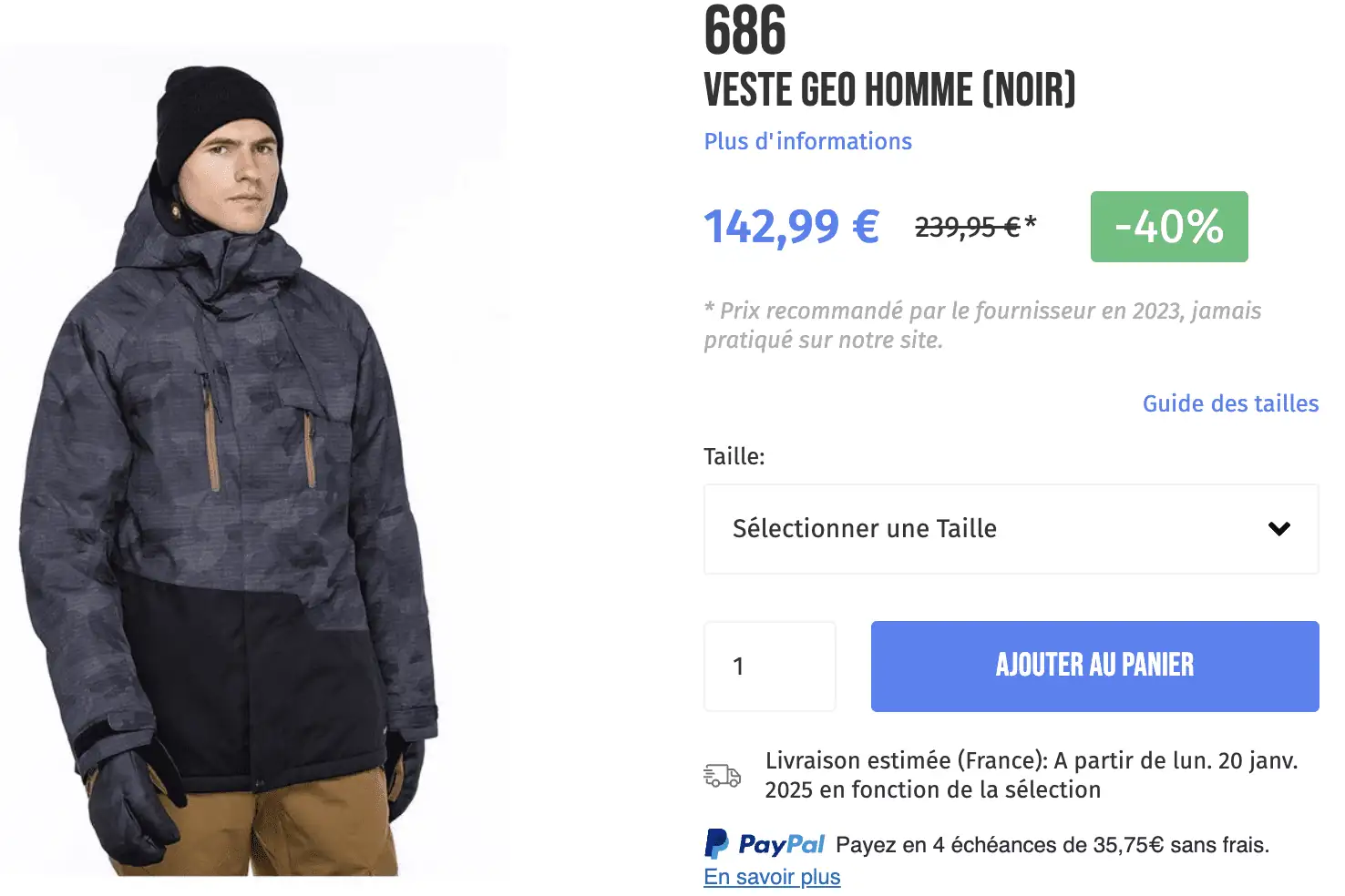 686 veste geo Homme