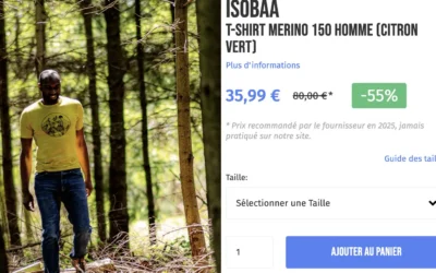 ISOBAA t-shirt merino 150 par eva personal shopper