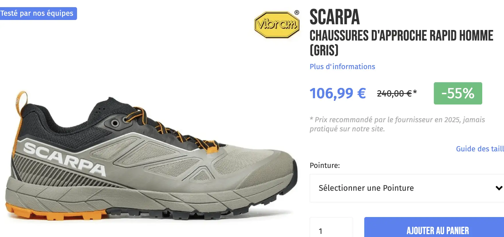 SCARPA approche rapide
