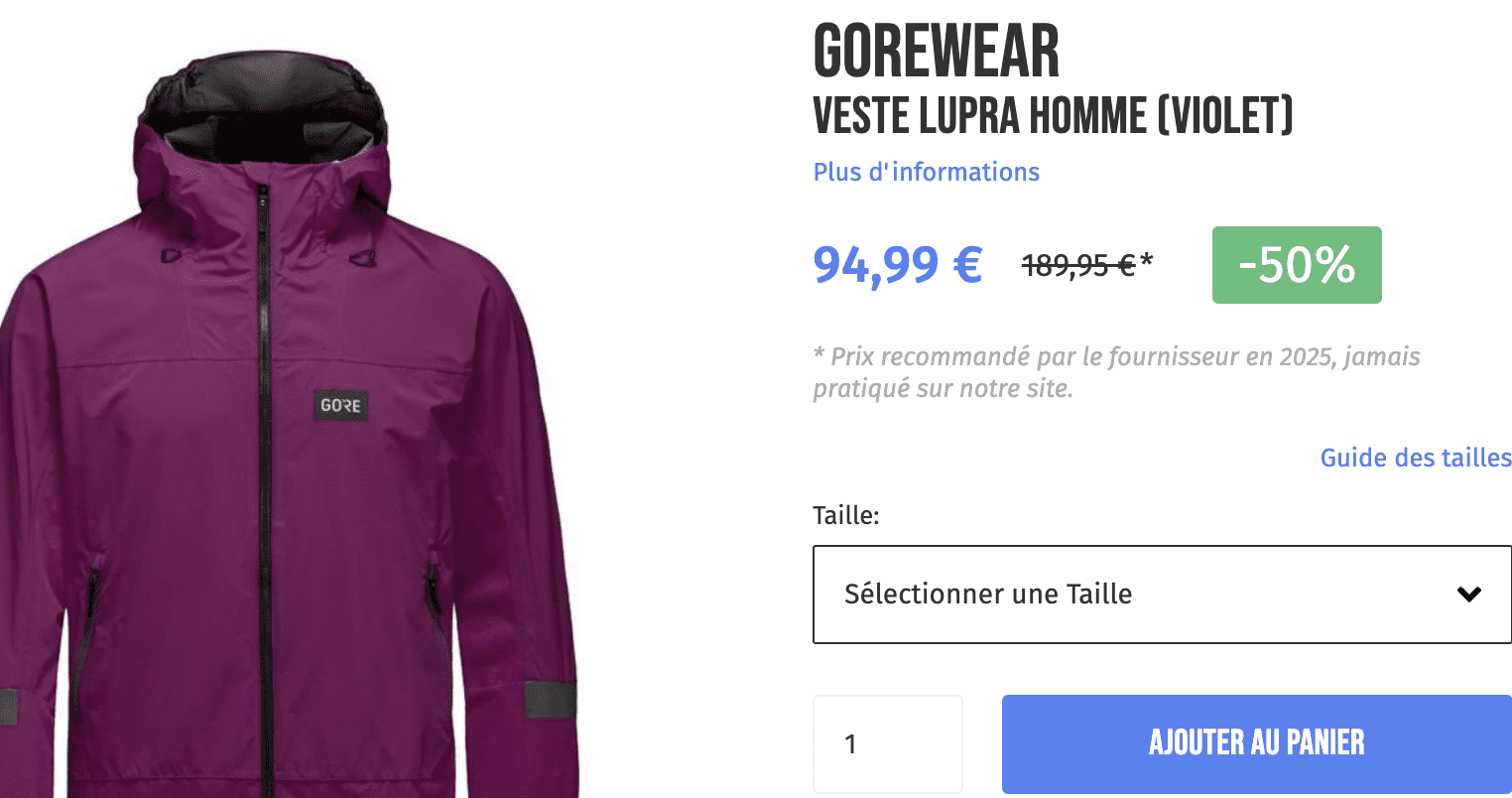 GOREWEAR veste lupra violet