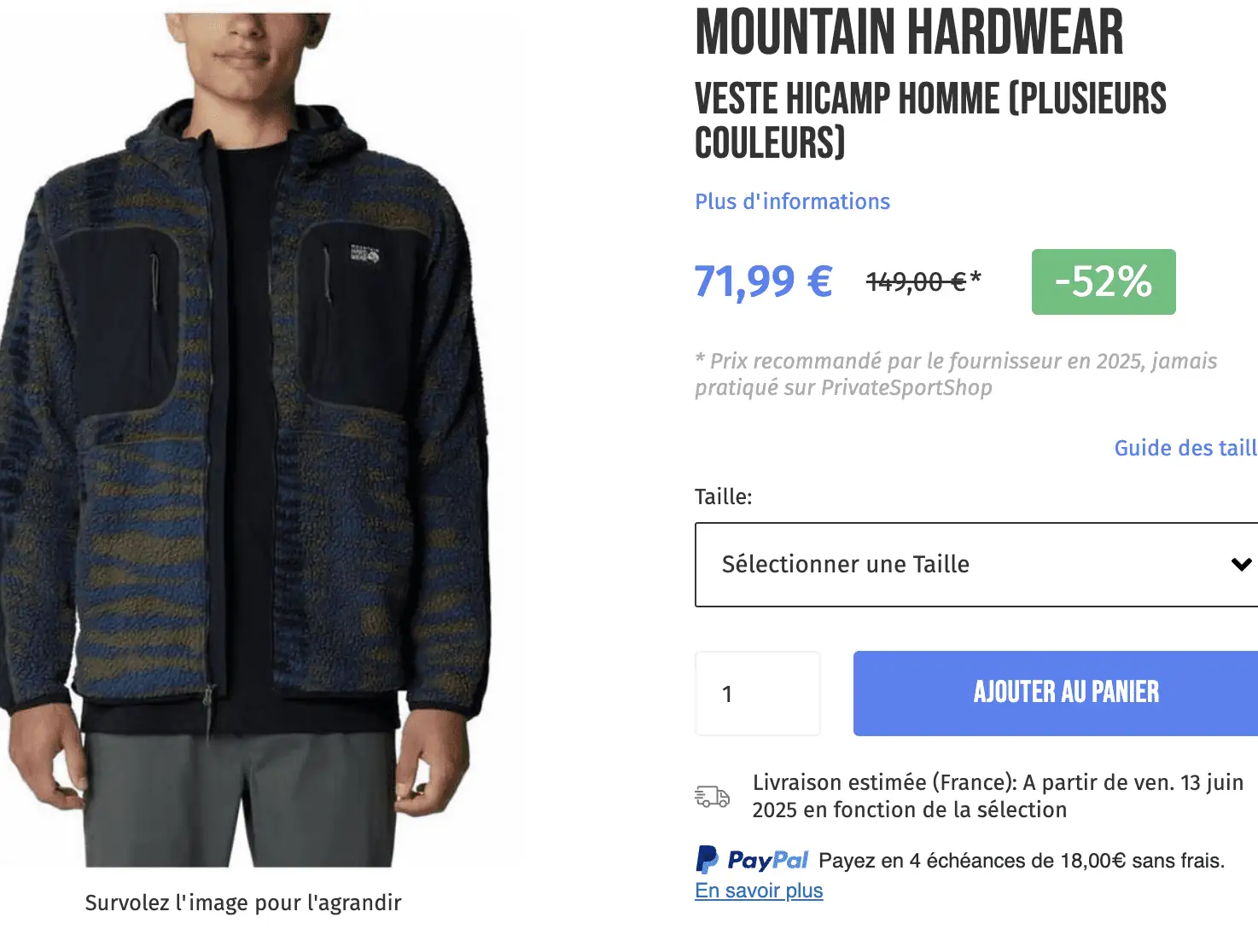 Mountain hardwear veste HiCamp