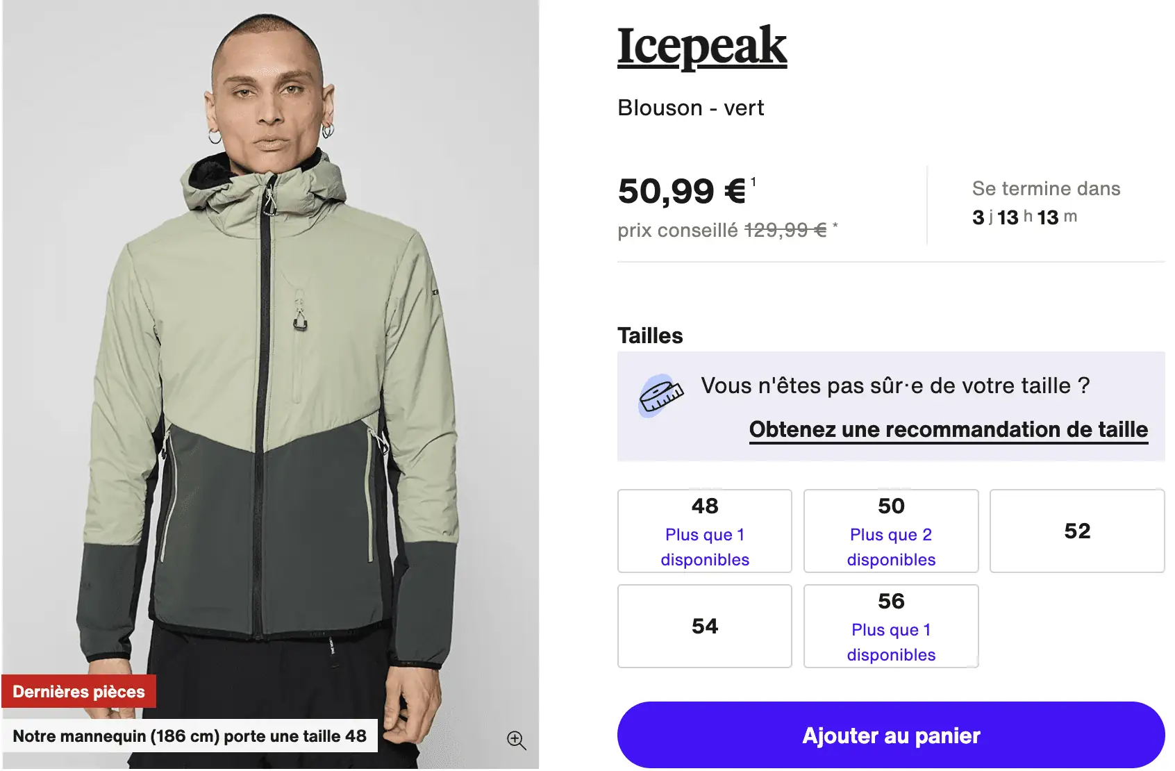 icepeak blouson vert