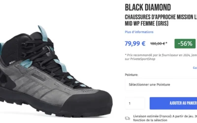 Black Diamond chaussures approach femme par eva personal shopper