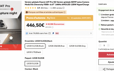 Xiaomi 14T Pro 5G Version globale par eva personal shopper