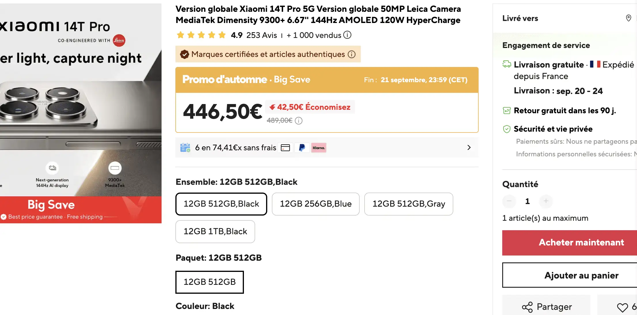 Xiaomi 14T Pro 5G Version globale