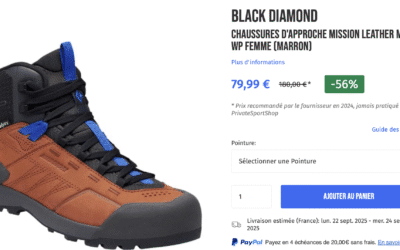 Black Diamond chaussures approche par eva personal shopper