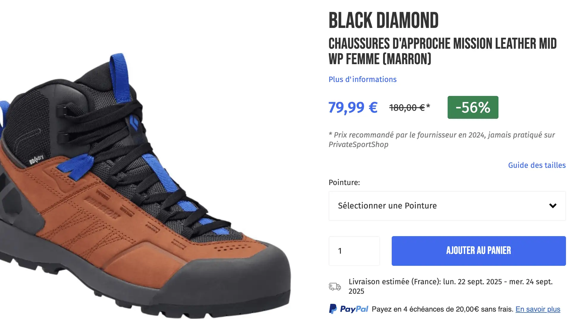 Black Diamond chaussures approche