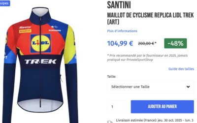 Santini maillot cyclisme, eva personal shopper