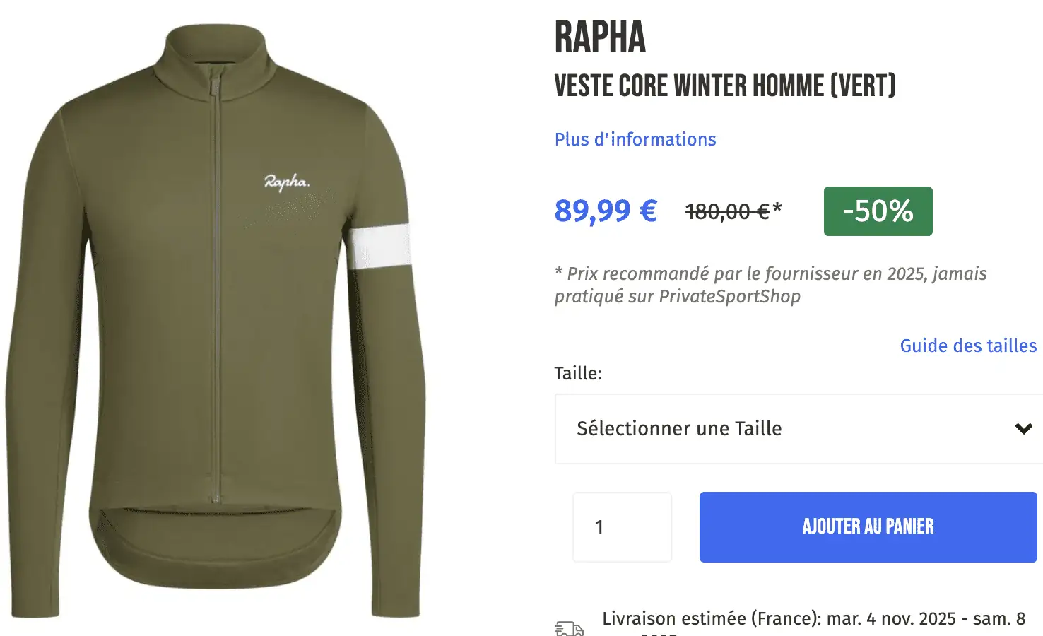 Rapha veste winter soldes cycle hiver