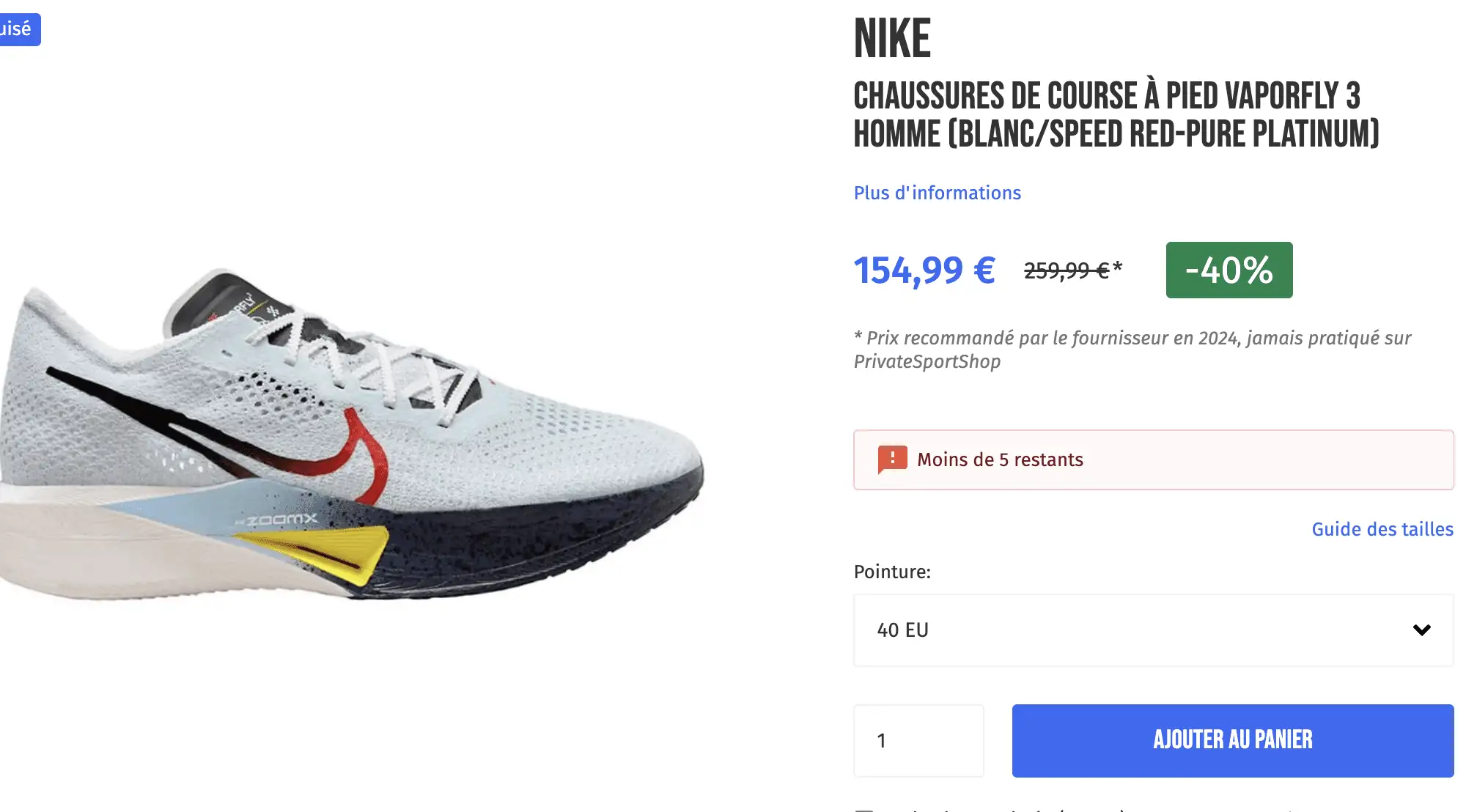 Nike vaporfly3 soldes running