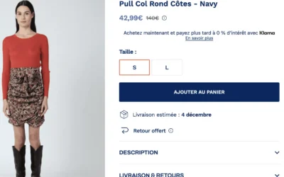 Berenice pull côtes navy par eva personal shopper