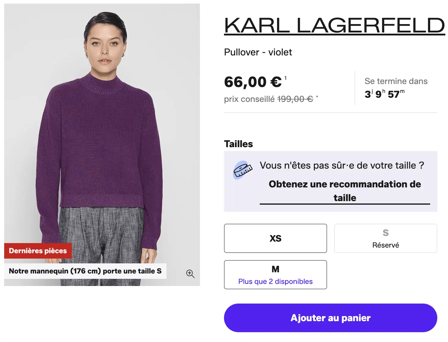 Karl Lagerfeld pull violet