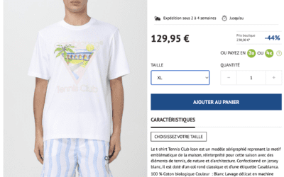 CASA BLANCA t-shirt white par eva personal shopper