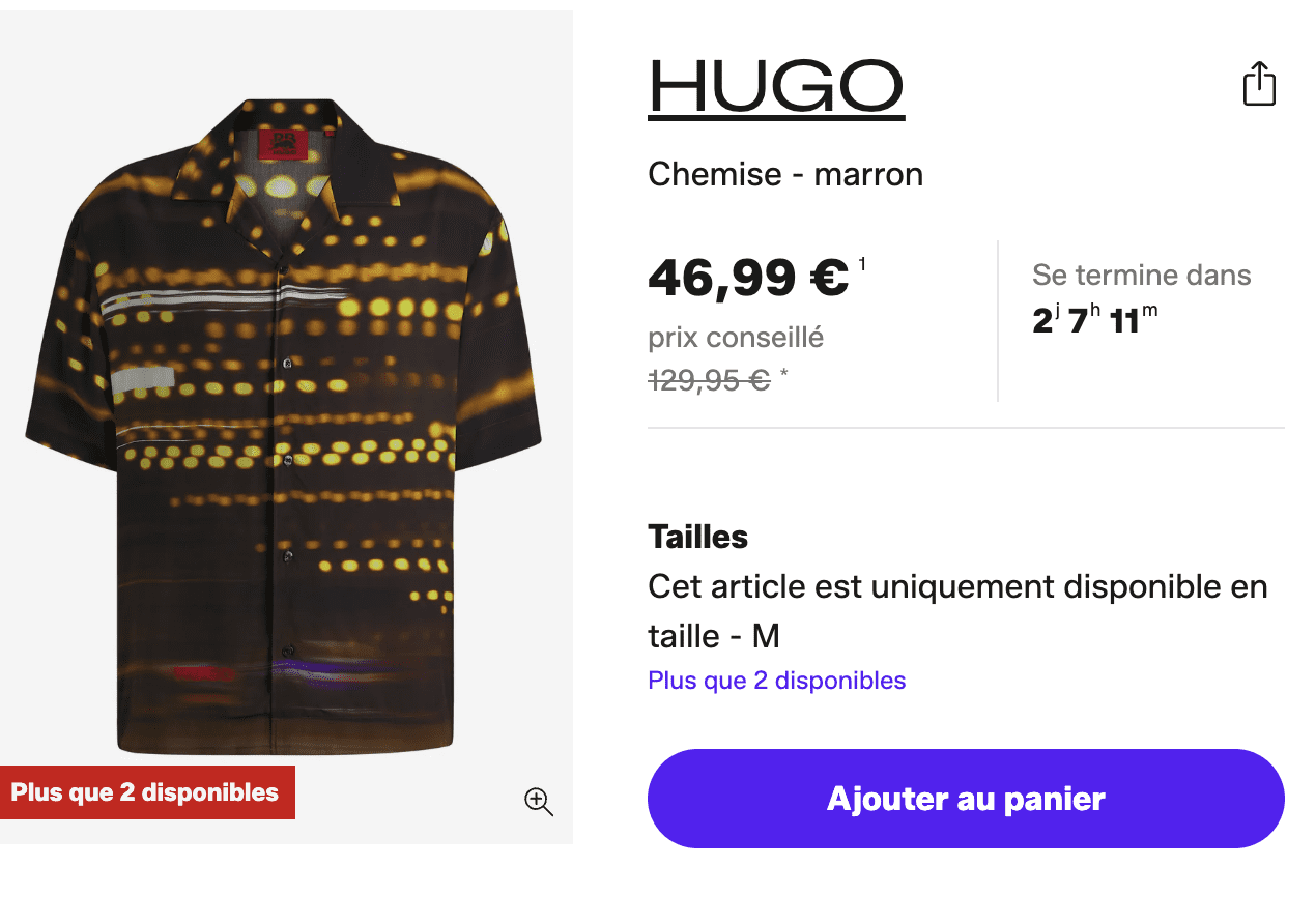 HUGO chemise marron