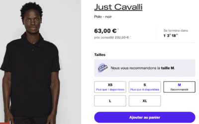 Just Cavalli polo noir par eva personal shopper