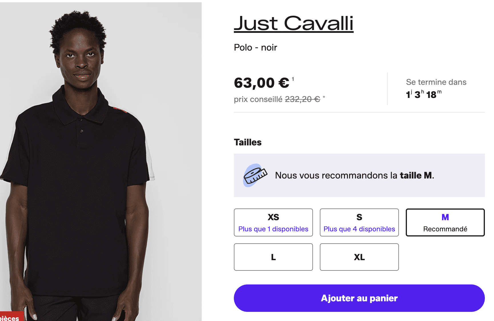 Just Cavalli polo noir